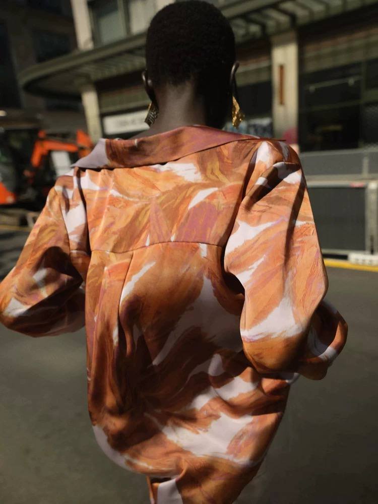 Satin Shirt - Flowery