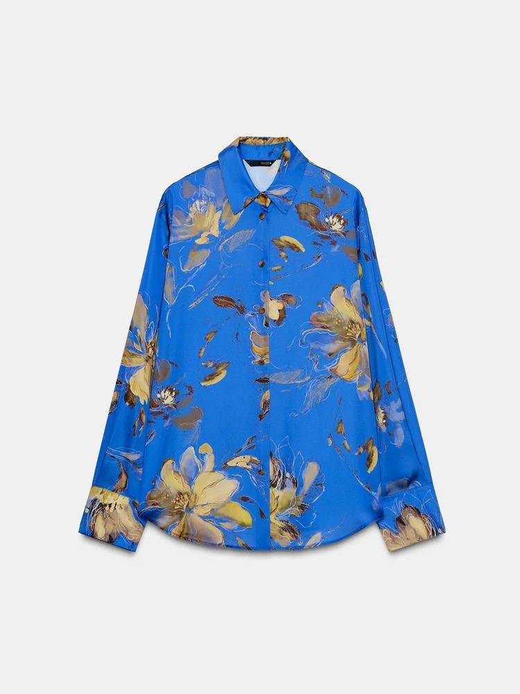 Satin Shirt - Flowery