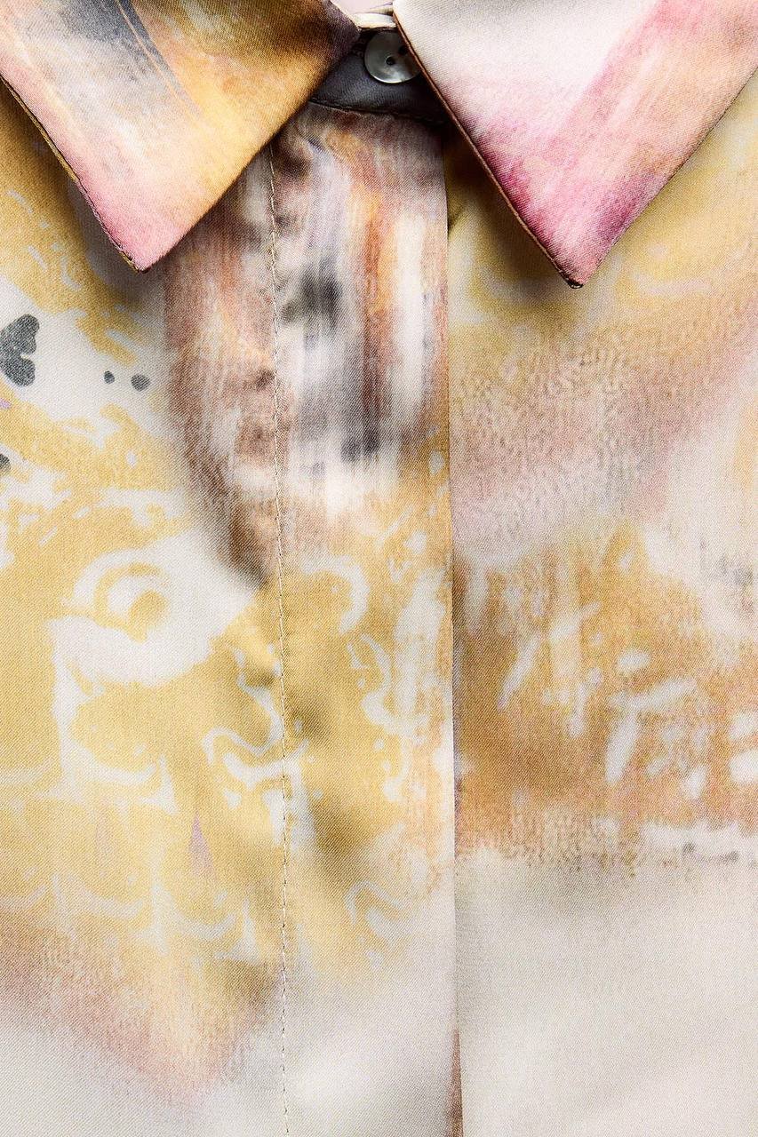 Satin Shirt - Flowery
