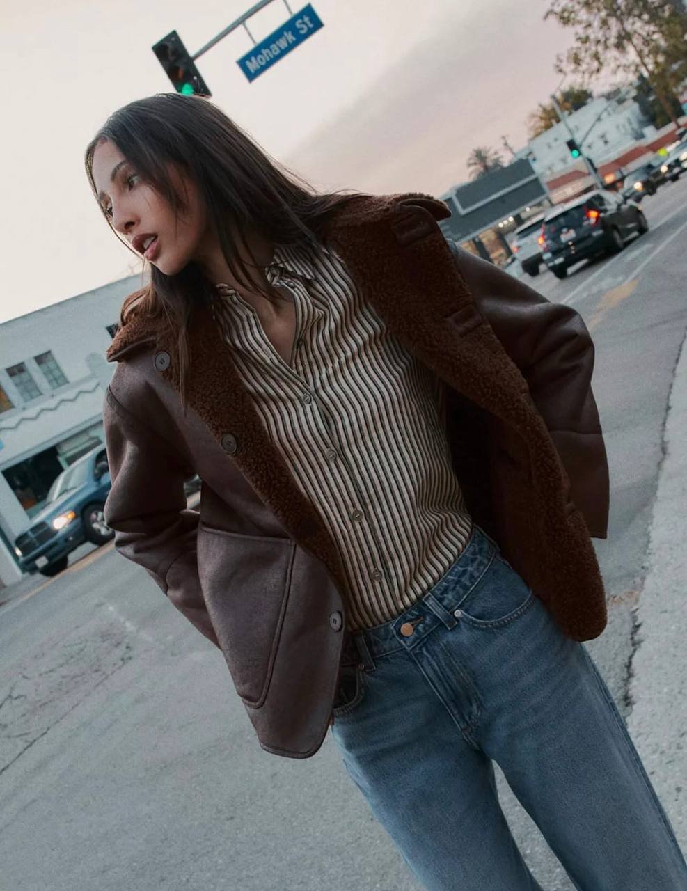 REVERSIBLE DOUBLE-FACED FAUX LEATHER JACKET