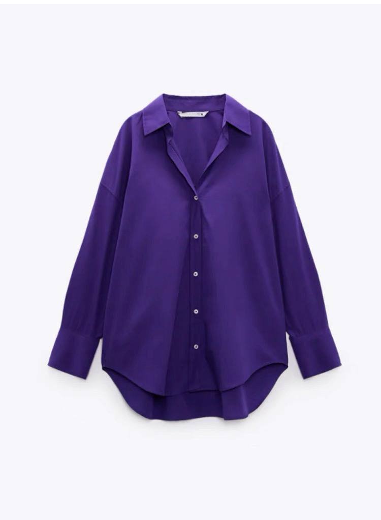 Purple poplin shirt