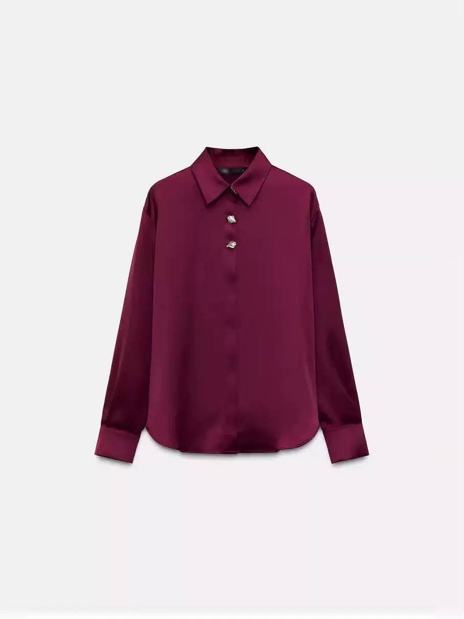 Satin Shirt - Flowery